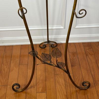 LOT 223: Framed Painting w/ Floral Easel