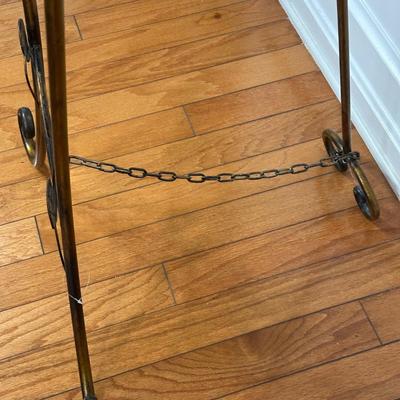 LOT 223: Framed Painting w/ Floral Easel