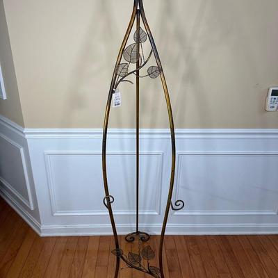 LOT 223: Framed Painting w/ Floral Easel