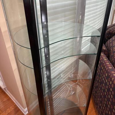 LOT 224: Glass Curio Cabinet Display