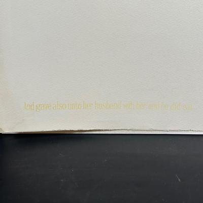 LOT 230: 8 Signed Prints From “The Bible, Genesis” Portfolio by Abel Penn