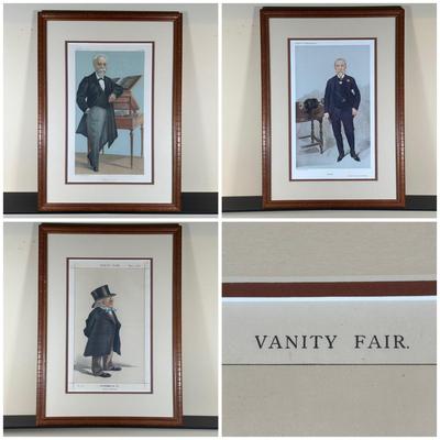 LOT 231: Set Of 3 Vintage Framed Vanity Fair Prints