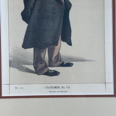 LOT 231: Set Of 3 Vintage Framed Vanity Fair Prints