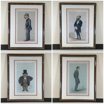 LOT 233: Set Of 4 Vintage Framed Vanity Fair Prints