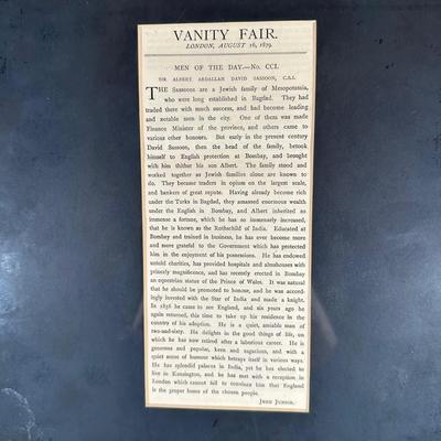 LOT 238: Set Of 3 Vintage Vanity Fair Prints & The Vanity Fair Gallery A Collectors Guide To The Caricatures Book & More
