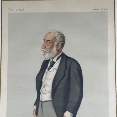 LOT 238: Set Of 3 Vintage Vanity Fair Prints & The Vanity Fair Gallery A Collectors Guide To The Caricatures Book & More