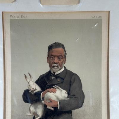 LOT 238: Set Of 3 Vintage Vanity Fair Prints & The Vanity Fair Gallery A Collectors Guide To The Caricatures Book & More