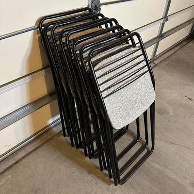 LOT 239: 8 Folding Metal Chairs