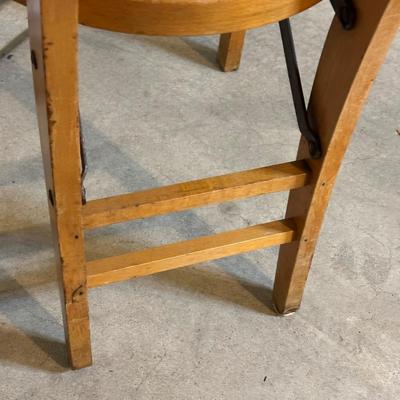 LOT 240: 3 Vintage Stakmore Wooden Folding Chairs