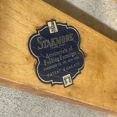 LOT 240: 3 Vintage Stakmore Wooden Folding Chairs