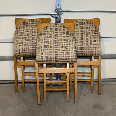 LOT 240: 3 Vintage Stakmore Wooden Folding Chairs