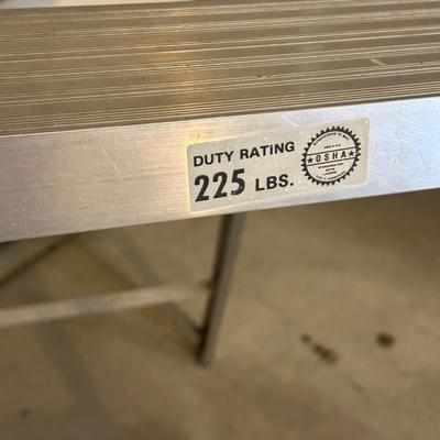 LOT 241: 6 Ft Metal Ladder w/ Folding Hand Truck