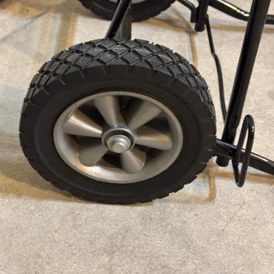 LOT 241: 6 Ft Metal Ladder w/ Folding Hand Truck