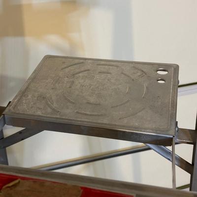 LOT 241: 6 Ft Metal Ladder w/ Folding Hand Truck