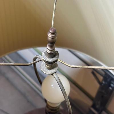 LOT 242: Vintage Wooden Side Table Floor Lamp