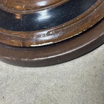 LOT 242: Vintage Wooden Side Table Floor Lamp