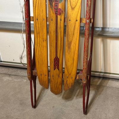 LOT 243: Flexible Flyer Vintage Wooden Sled
