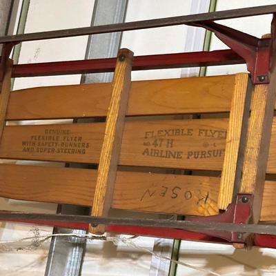 LOT 243: Flexible Flyer Vintage Wooden Sled