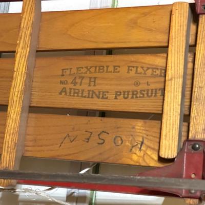 LOT 243: Flexible Flyer Vintage Wooden Sled