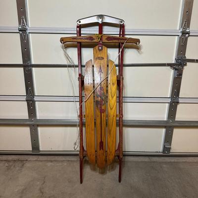 LOT 243: Flexible Flyer Vintage Wooden Sled