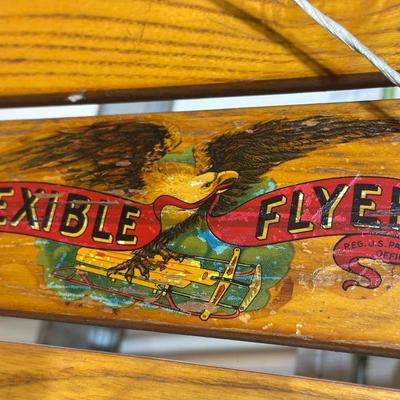 LOT 243: Flexible Flyer Vintage Wooden Sled