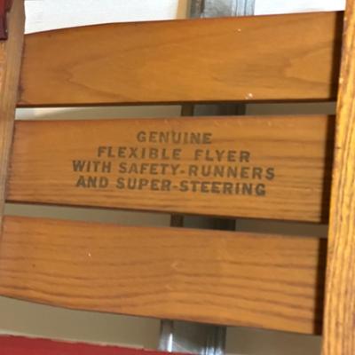 LOT 243: Flexible Flyer Vintage Wooden Sled