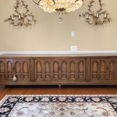 LOT 245: Vintage Mastercraft Furniture Co. Buffet Console with Table Pads