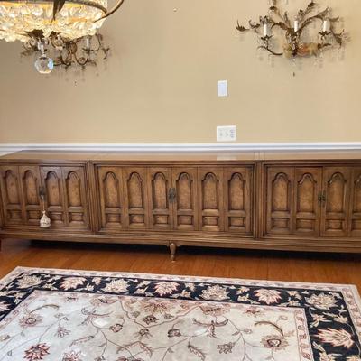 LOT 245: Vintage Mastercraft Furniture Co. Buffet Console with Table Pads