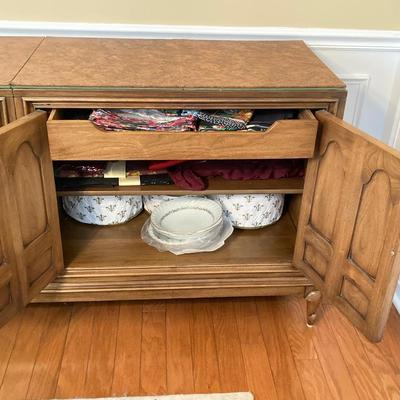LOT 245: Vintage Mastercraft Furniture Co. Buffet Console with Table Pads