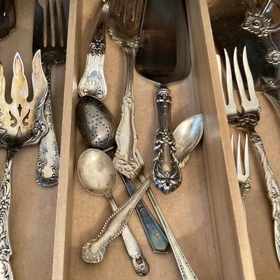 LOT 246: Collection of Silver Plated Flatware - Reed & Barton, Rogers & Bro, Simeon L & George H. Rogers Co, and More