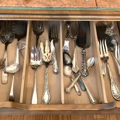 LOT 246: Collection of Silver Plated Flatware - Reed & Barton, Rogers & Bro, Simeon L & George H. Rogers Co, and More