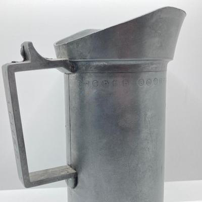 LOT 248: Vintage Dutch Pewter Measuring Cups, Metric System (Alphabet Themed) and Guide to American Pewter Book