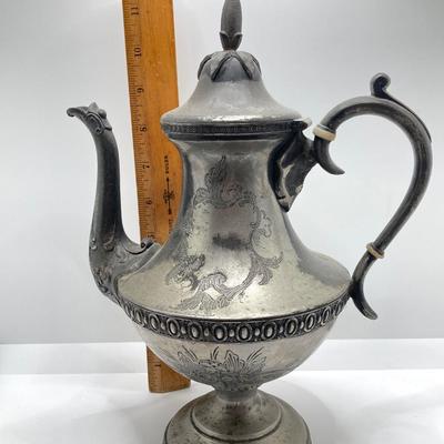 LOT 249: Silver Plate Collection (Rogers Smith, John Wanamaker, English Silver by Leonard Silver, Anchor Hocking Fire-King Ovenware) and...