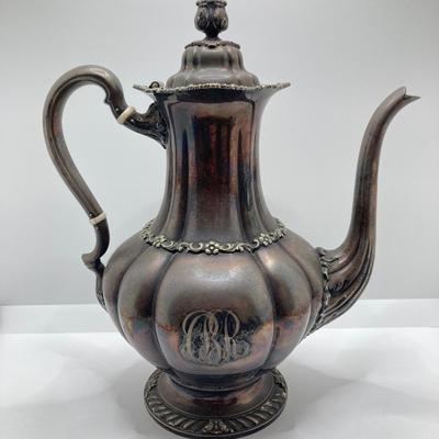 LOT 250: Tiffany & Co. Makers 75 Silver Soldered Monogrammed Tea Pot