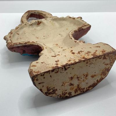 LOT 255: Vintage / Antique Cast Iron Tulip Rose Basket Door Stop