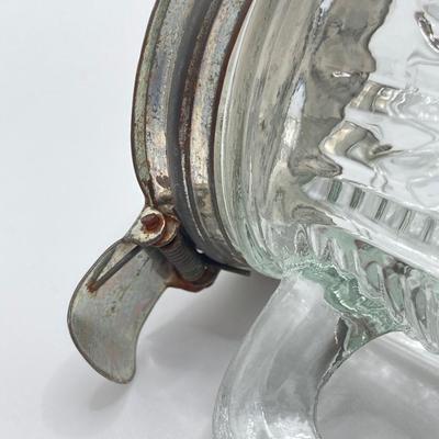 LOT 256: Vintage Silver Plated / Pewter Tea Pots and Cut Crystal Creamer