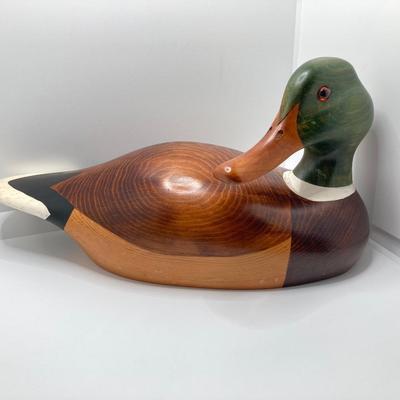 LOT 259: Signed Country Traditions of Waterloo Mallard, Etched Crystal Pitcher and Hand Made in India Painted Lacquer Animal Motif...