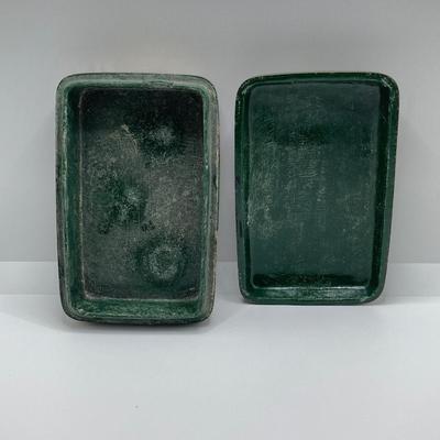 LOT 259: Signed Country Traditions of Waterloo Mallard, Etched Crystal Pitcher and Hand Made in India Painted Lacquer Animal Motif...