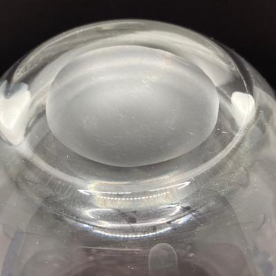 LOT 259: Signed Country Traditions of Waterloo Mallard, Etched Crystal Pitcher and Hand Made in India Painted Lacquer Animal Motif...