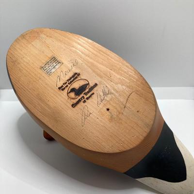 LOT 259: Signed Country Traditions of Waterloo Mallard, Etched Crystal Pitcher and Hand Made in India Painted Lacquer Animal Motif...