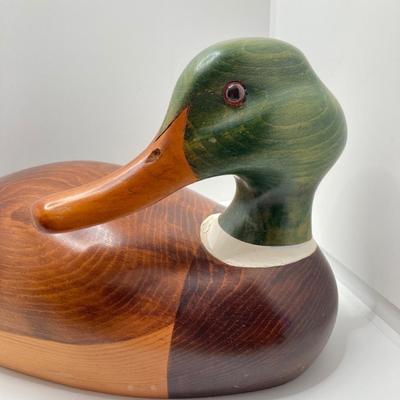 LOT 259: Signed Country Traditions of Waterloo Mallard, Etched Crystal Pitcher and Hand Made in India Painted Lacquer Animal Motif...