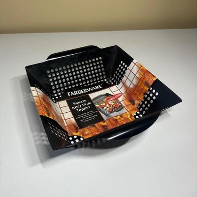 LOT 268: Farberware Square BBQ Wok Topper, Trays, Cutting Board & More