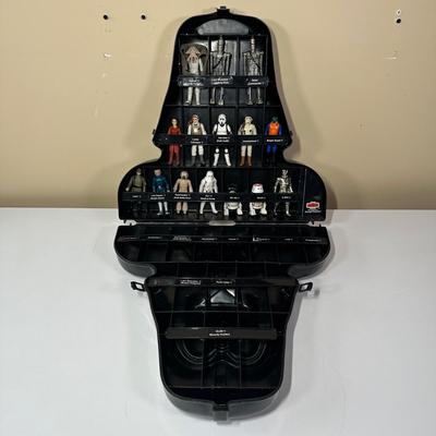 LOT 269: Vintage Star Wars Action Figures w/ Darth Vader Carrying Case