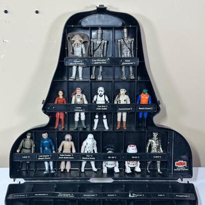 LOT 269: Vintage Star Wars Action Figures w/ Darth Vader Carrying Case
