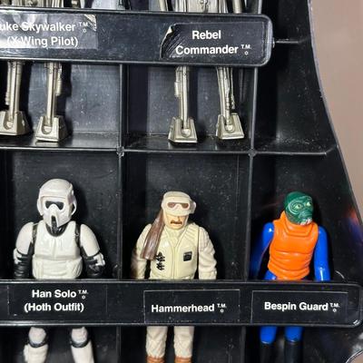 LOT 269: Vintage Star Wars Action Figures w/ Darth Vader Carrying Case