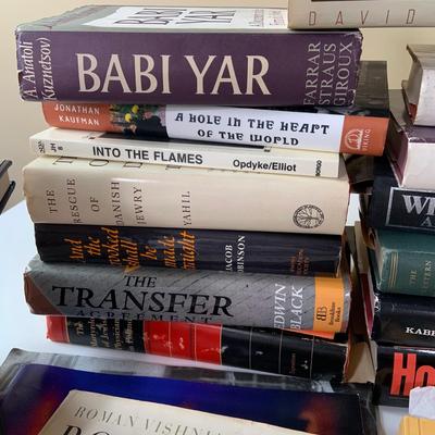 LOT:271: Large Selection of Books on the Atrocities of the Holocaust and Jewish Synagogues