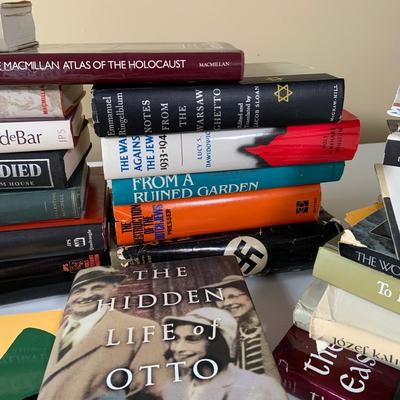 LOT:271: Large Selection of Books on the Atrocities of the Holocaust and Jewish Synagogues