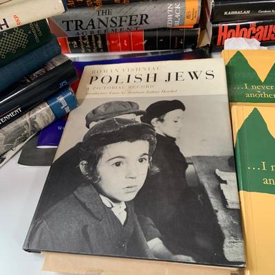 LOT:271: Large Selection of Books on the Atrocities of the Holocaust and Jewish Synagogues