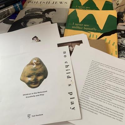 LOT:271: Large Selection of Books on the Atrocities of the Holocaust and Jewish Synagogues