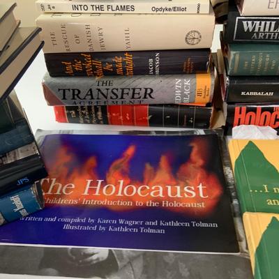 LOT:271: Large Selection of Books on the Atrocities of the Holocaust and Jewish Synagogues